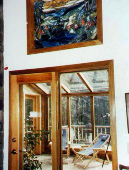 Sunroom With Stainglass Window